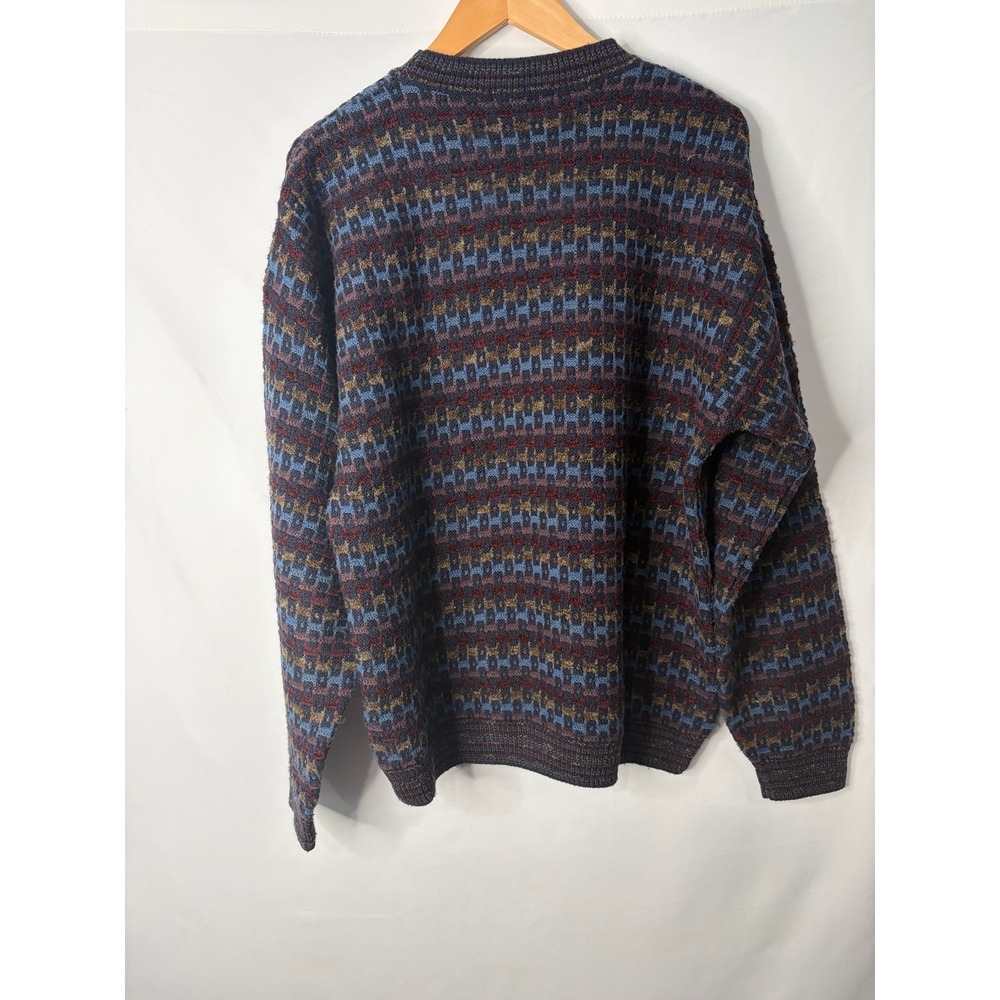 Collezioni Wool Blend Sweater Mens L Chunky Fisherman Grunge Grandpa Cobain Y2K - Picture 4 of 7